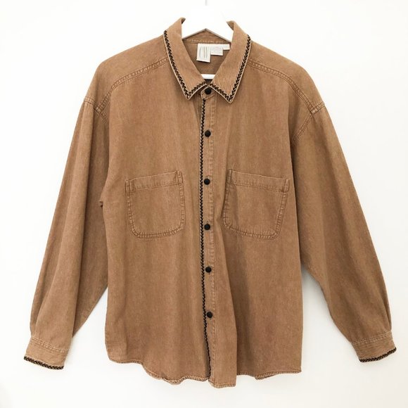 Vintage Cottagecore Western Embroidered Button Up - Picture 4 of 9